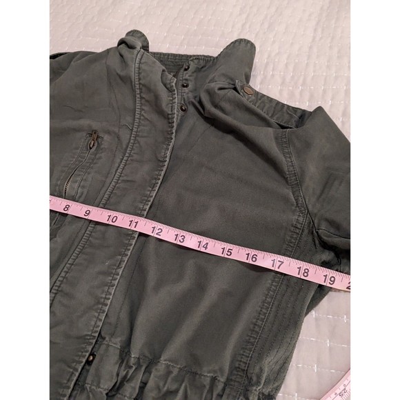 Army Green Cargo Jacket Women's 100% Cotton Large - Picture 9 of 14